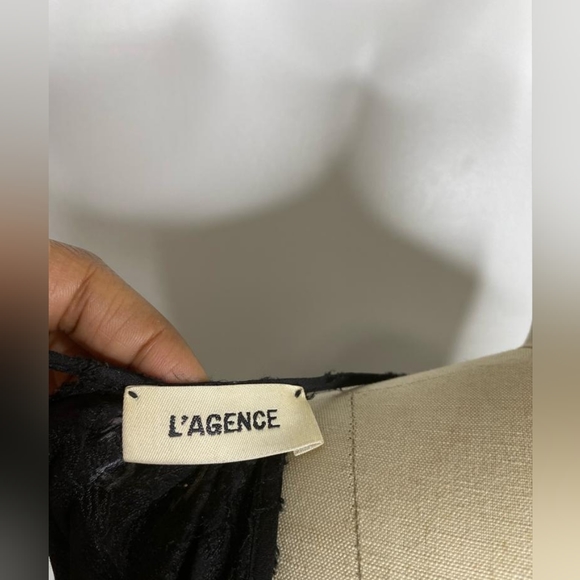 L'Agence Black Burnout Silk Maxi Dress - Picture 7 of 8